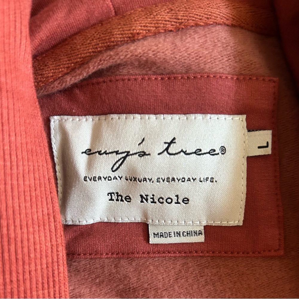 Evy’s Tree the Nicole open front cardigan, burnt orange, women’s size Large. - Picture 5 of 6